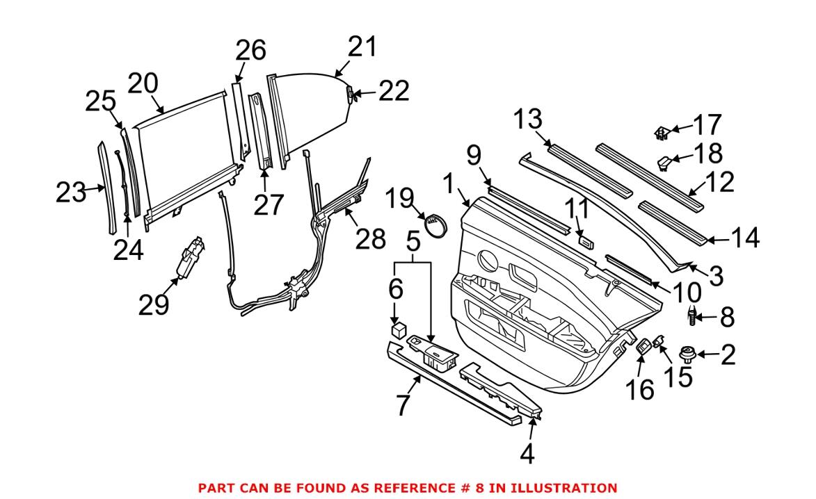 BMW Hood Bump Stop (Lead Edge) 51238207820